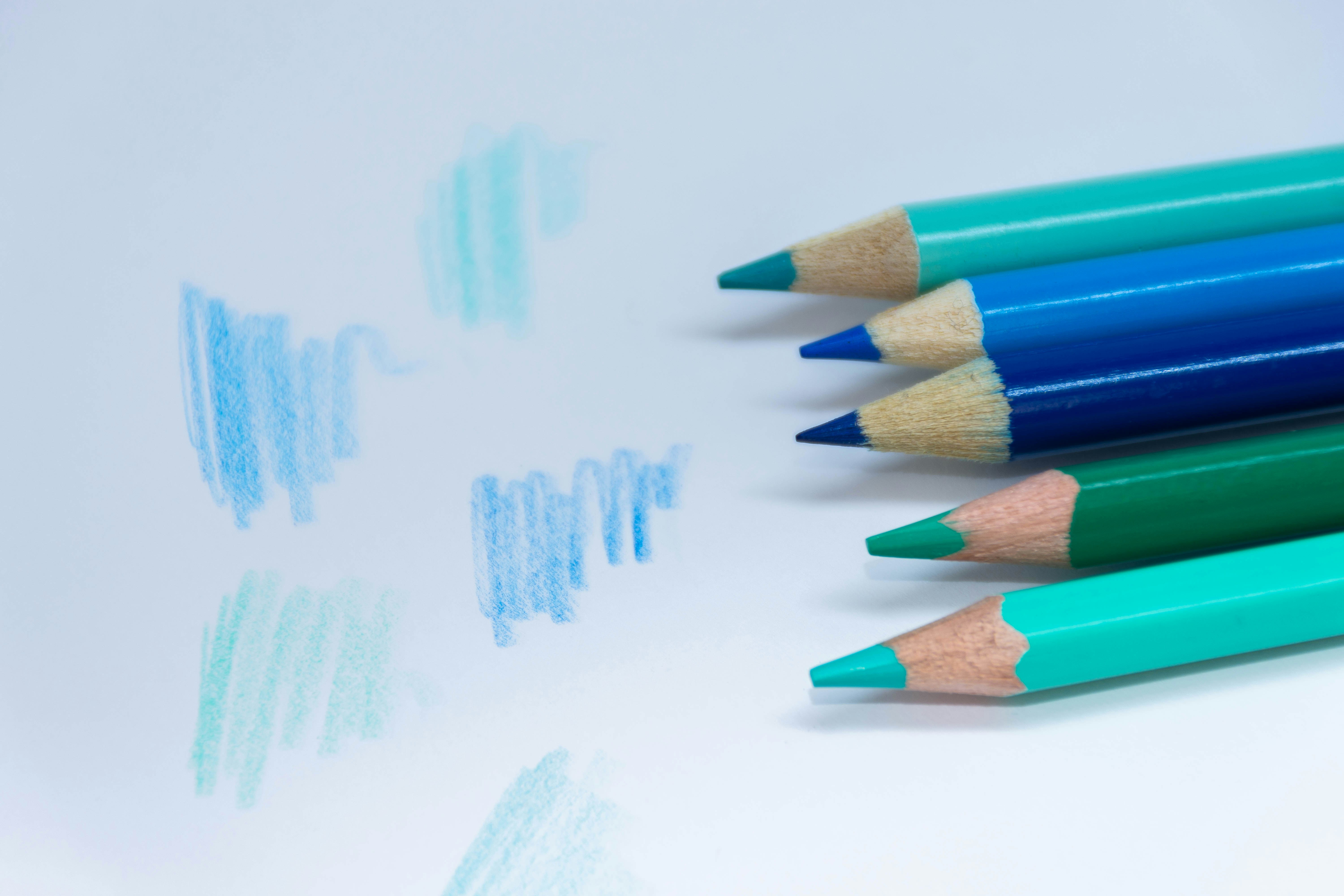 Color Pencil strokes on paper