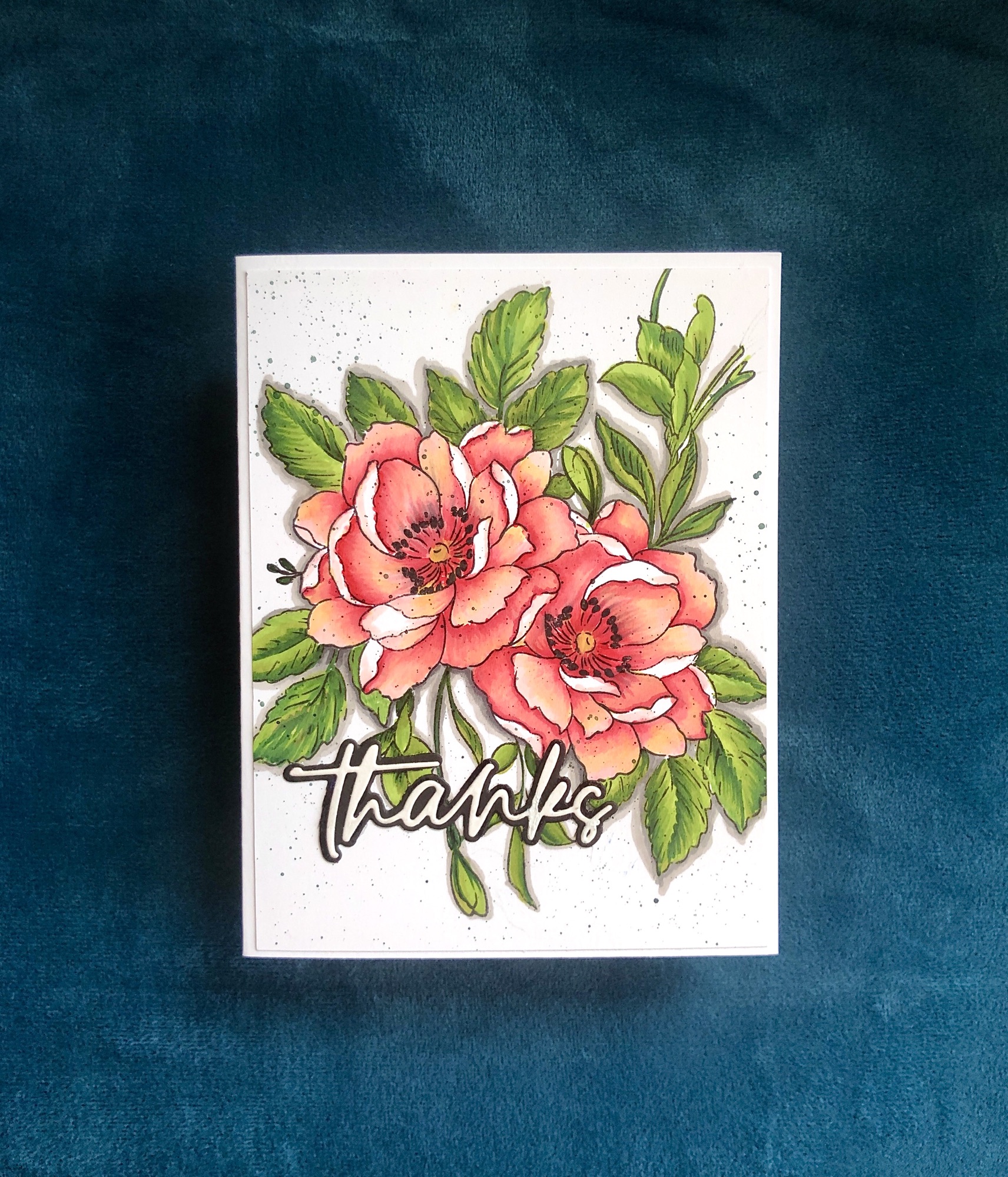 Tropical colors inspired card